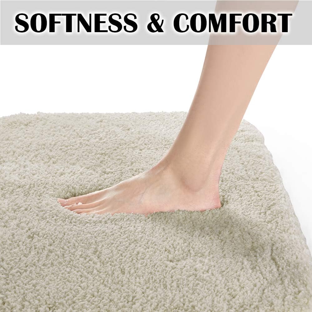 Soft Non-Slip Microfiber Bath Mat Water Absorbent Shaggy Rug for Bathroom - Picture 84 of 296
