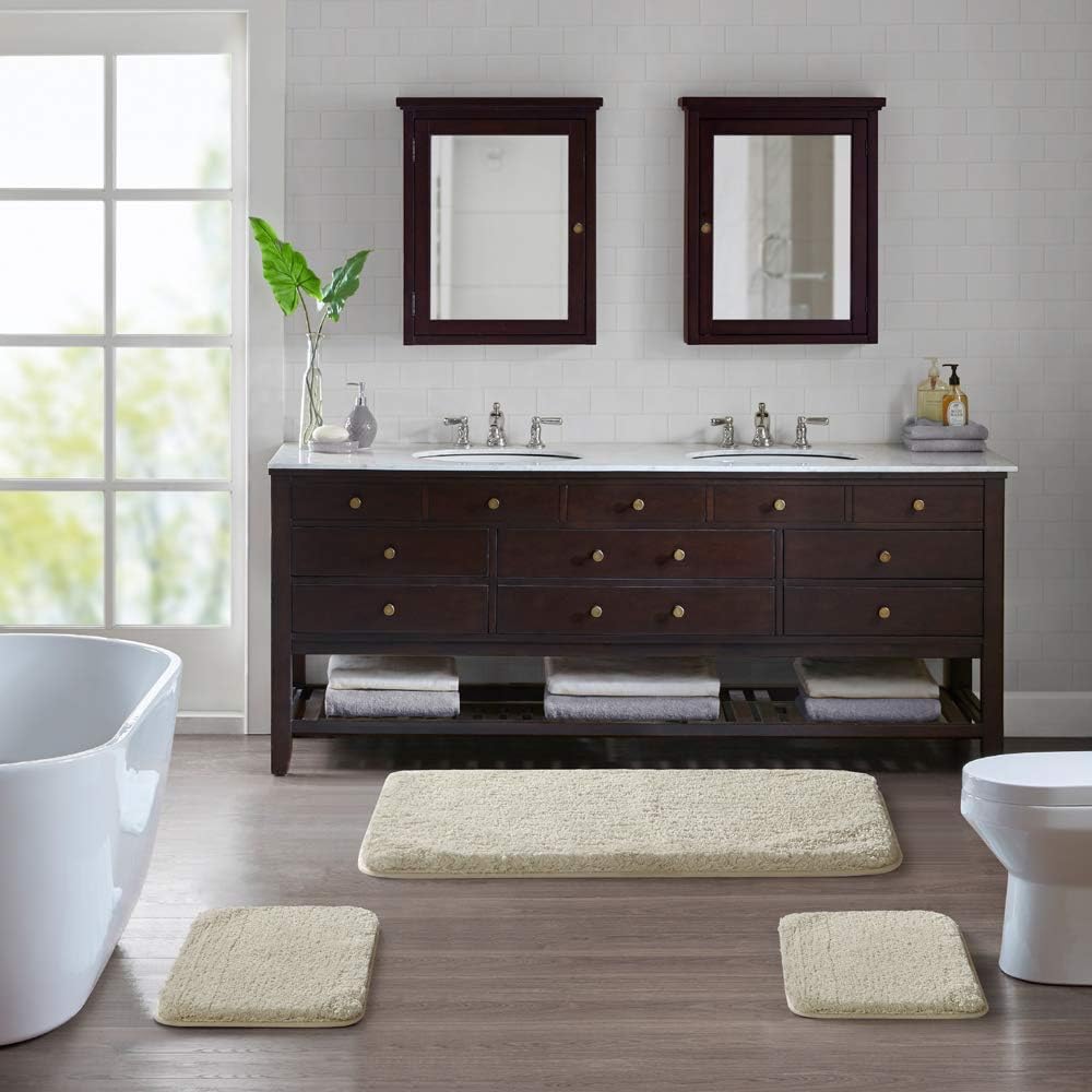 Soft Non-Slip Microfiber Bath Mat Water Absorbent Shaggy Rug for Bathroom - Picture 87 of 296