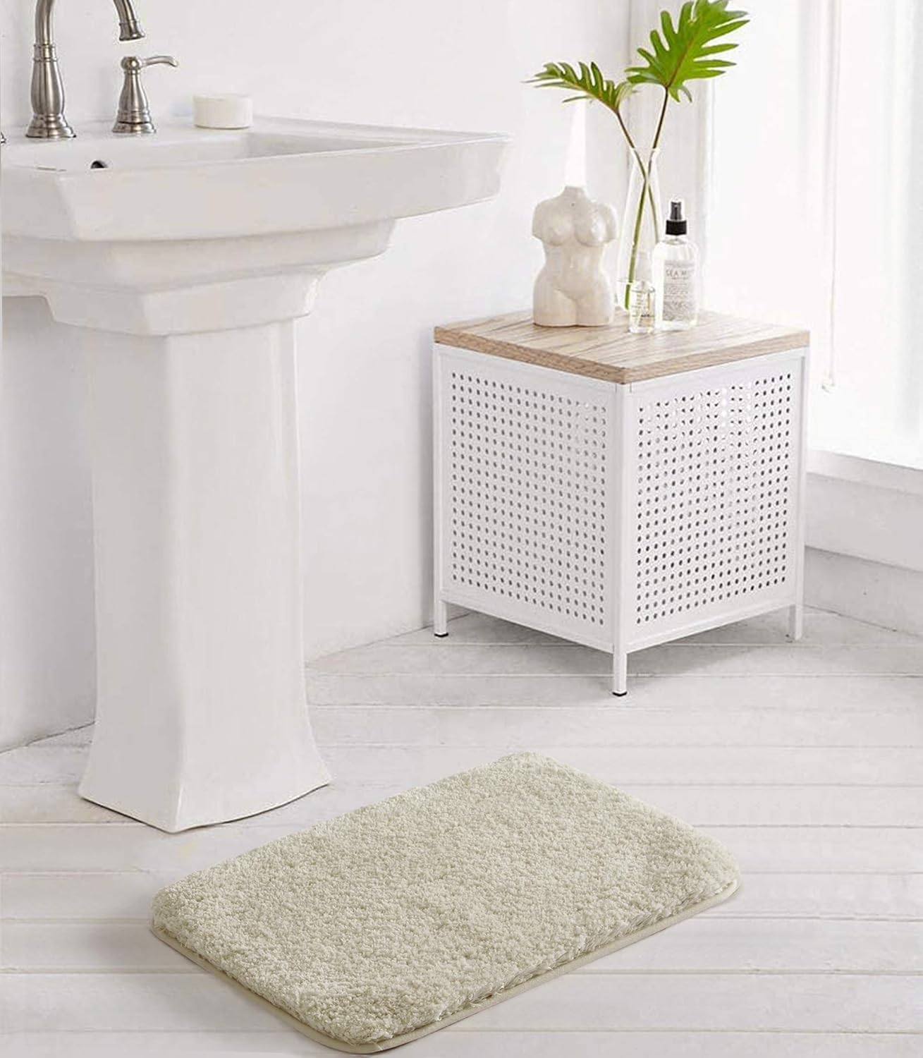 Soft Non-Slip Microfiber Bath Mat Water Absorbent Shaggy Rug for Bathroom - Picture 92 of 296