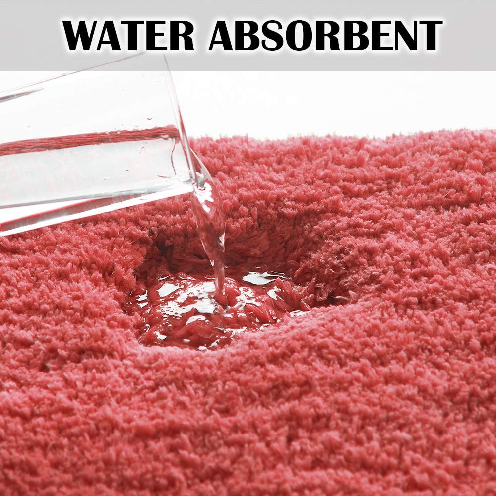 Soft Non-Slip Microfiber Bath Mat Water Absorbent Shaggy Rug for Bathroom - Picture 96 of 296