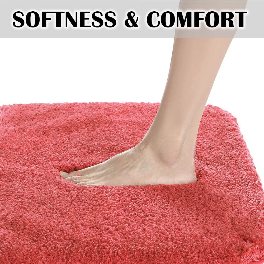 Soft Non-Slip Microfiber Bath Mat Water Absorbent Shaggy Rug for Bathroom - Picture 97 of 296