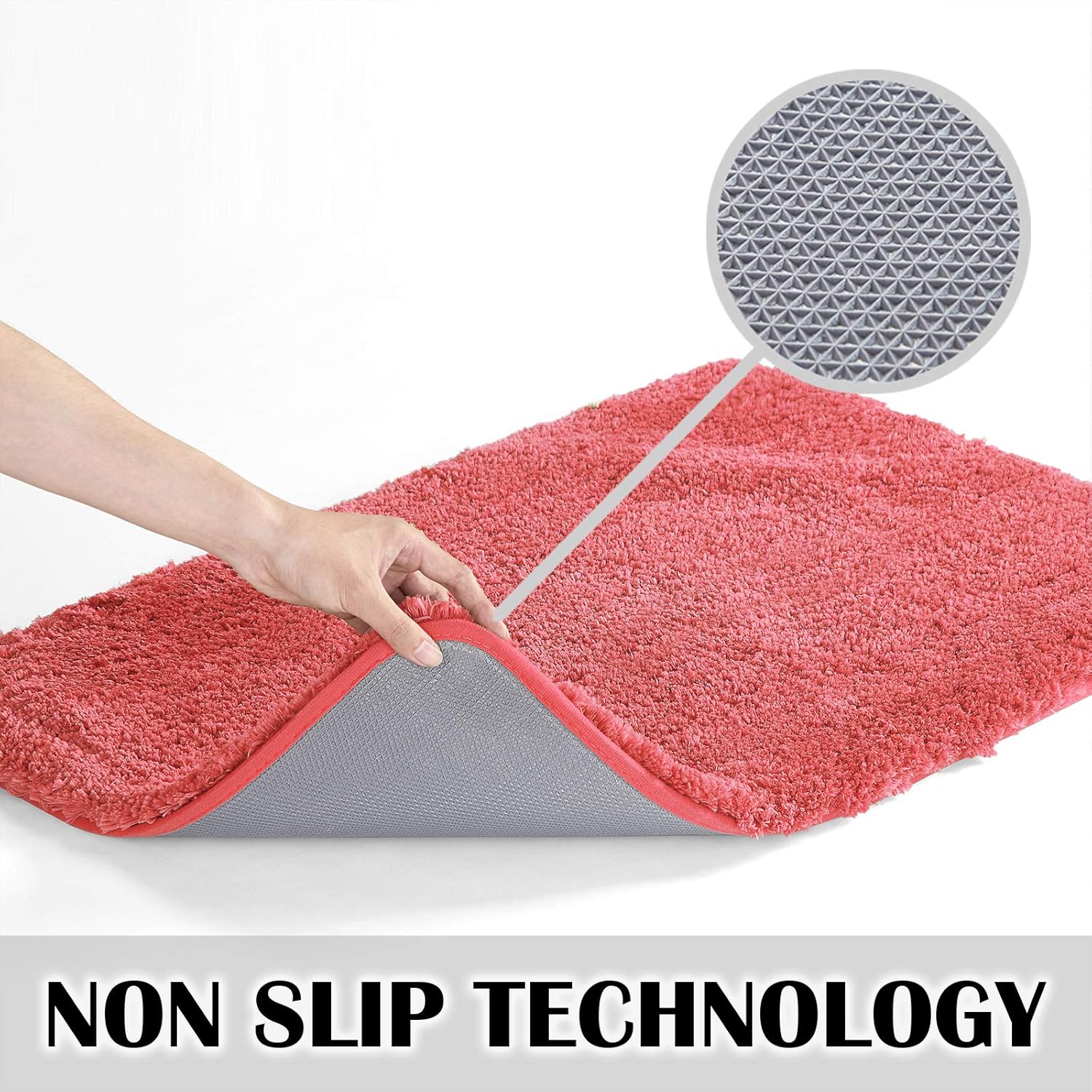 Soft Non-Slip Microfiber Bath Mat Water Absorbent Shaggy Rug for Bathroom - Picture 99 of 296