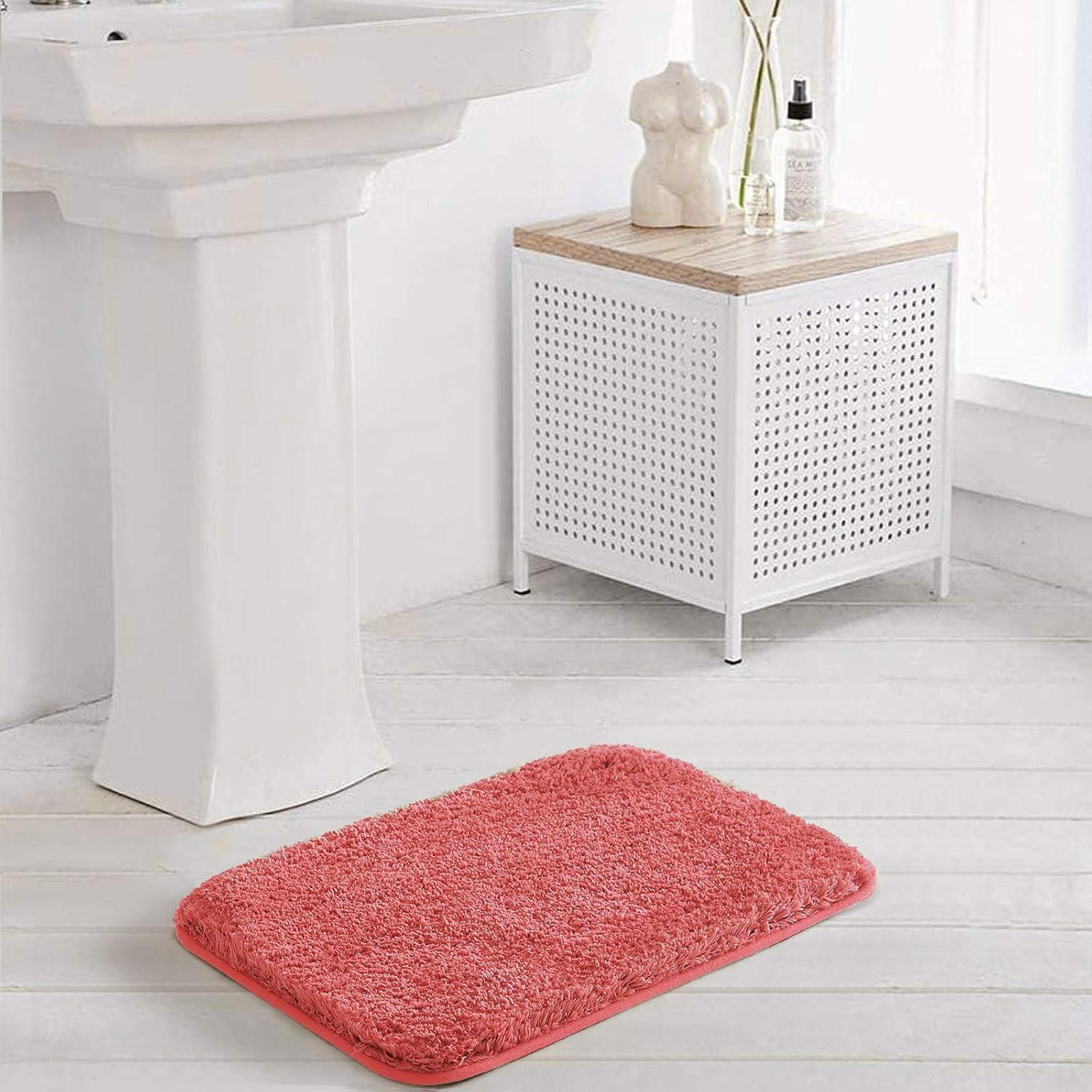Soft Non-Slip Microfiber Bath Mat Water Absorbent Shaggy Rug for Bathroom - Picture 102 of 296