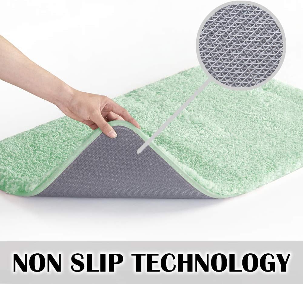 Soft Non-Slip Microfiber Bath Mat Water Absorbent Shaggy Rug for Bathroom - Picture 123 of 296