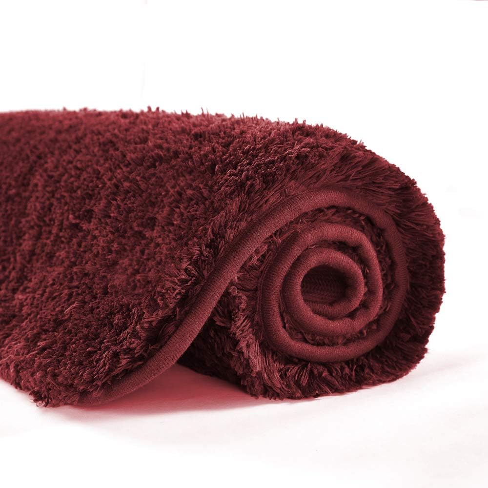 Soft Non-Slip Microfiber Bath Mat Water Absorbent Shaggy Rug for Bathroom - Picture 129 of 296