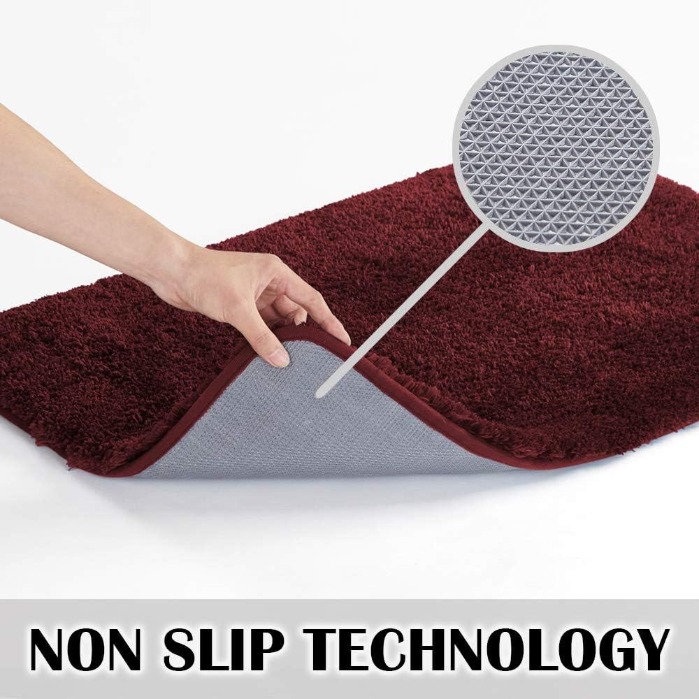 Soft Non-Slip Microfiber Bath Mat Water Absorbent Shaggy Rug for Bathroom - Picture 131 of 296