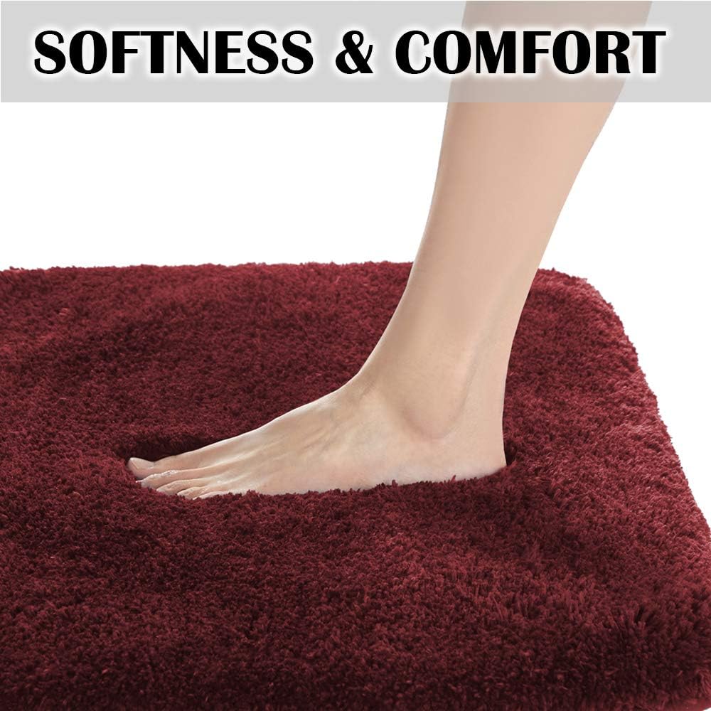 Soft Non-Slip Microfiber Bath Mat Water Absorbent Shaggy Rug for Bathroom - Picture 132 of 296