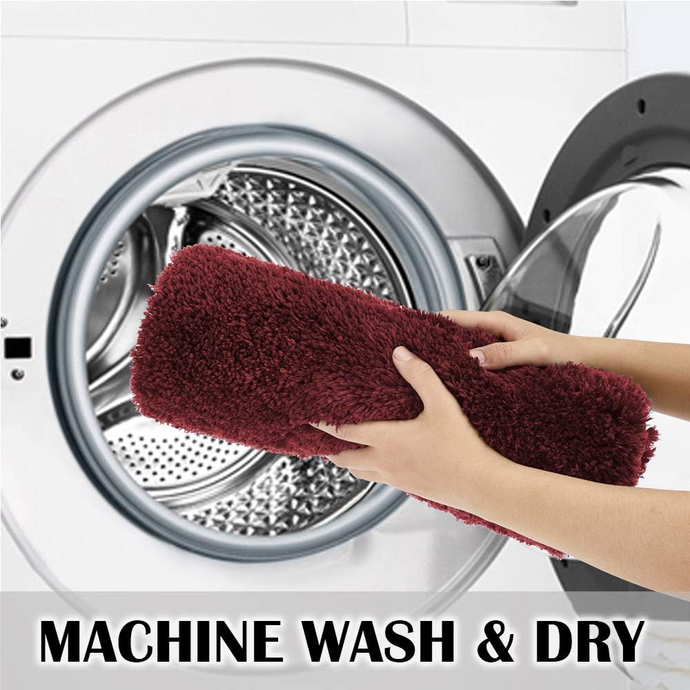 Soft Non-Slip Microfiber Bath Mat Water Absorbent Shaggy Rug for Bathroom - Picture 134 of 296
