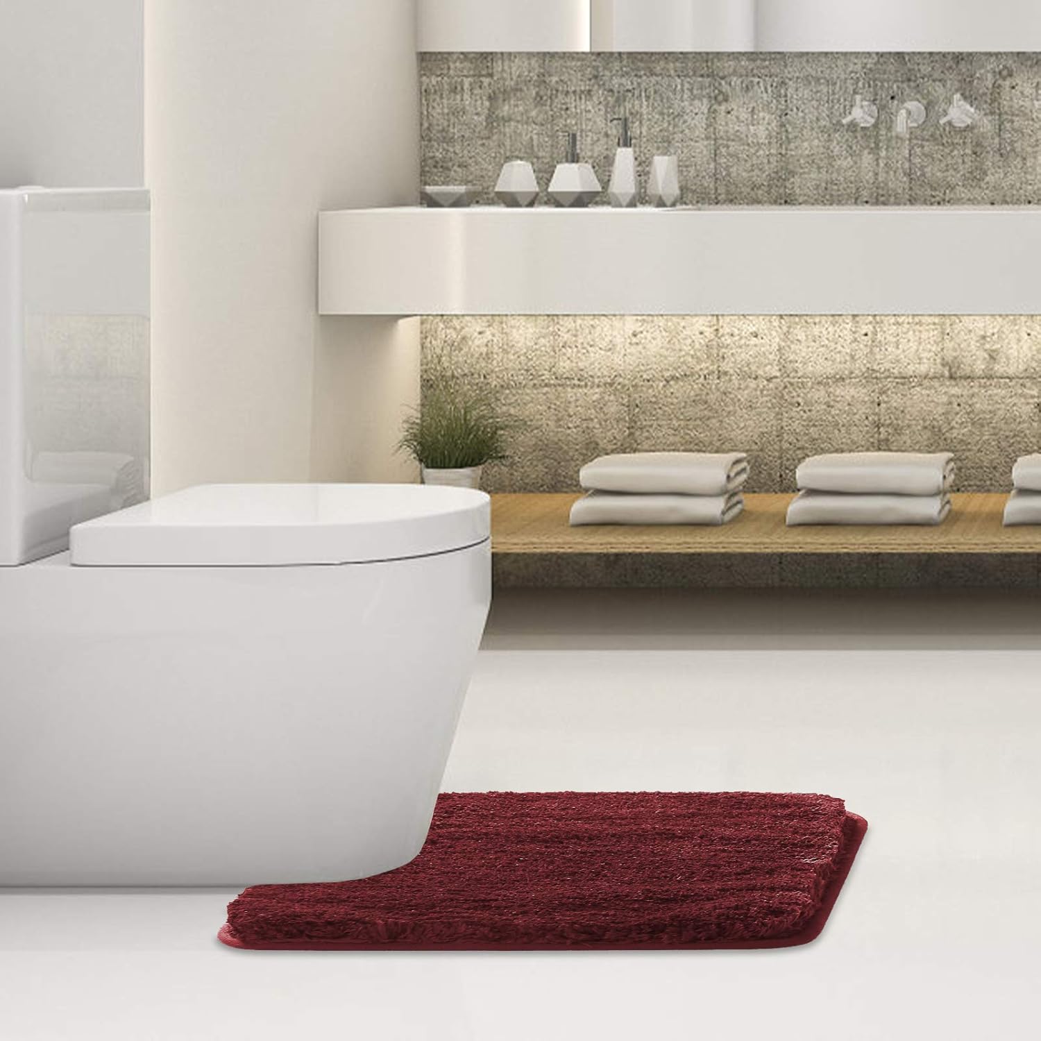 Soft Non-Slip Microfiber Bath Mat Water Absorbent Shaggy Rug for Bathroom - Picture 140 of 296