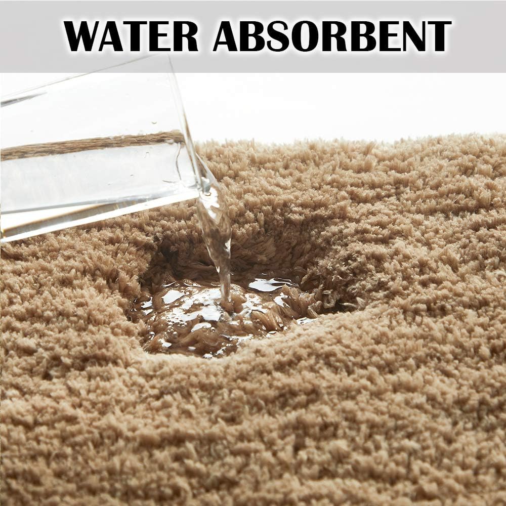 Soft Non-Slip Microfiber Bath Mat Water Absorbent Shaggy Rug for Bathroom - Picture 143 of 296