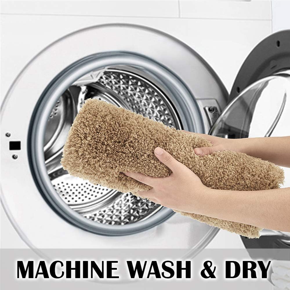 Soft Non-Slip Microfiber Bath Mat Water Absorbent Shaggy Rug for Bathroom - Picture 144 of 296
