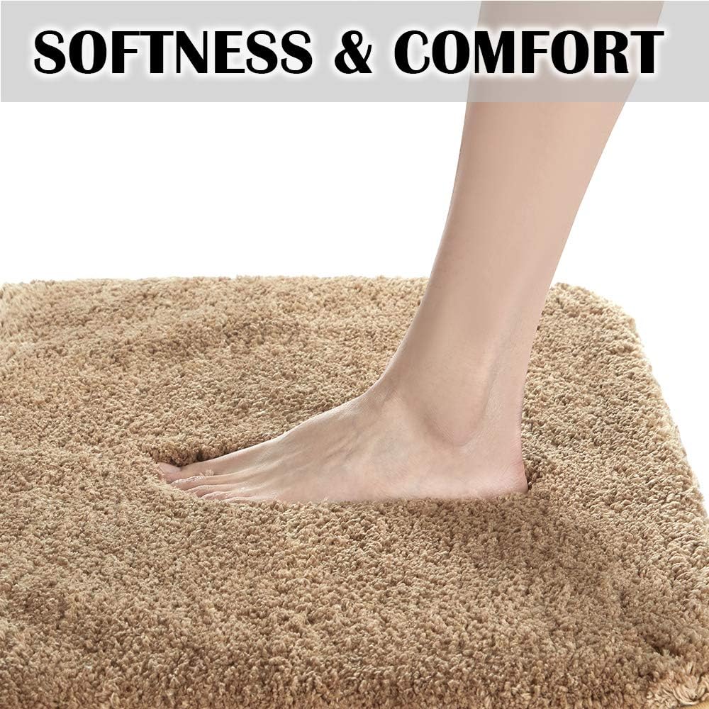 Soft Non-Slip Microfiber Bath Mat Water Absorbent Shaggy Rug for Bathroom - Picture 145 of 296
