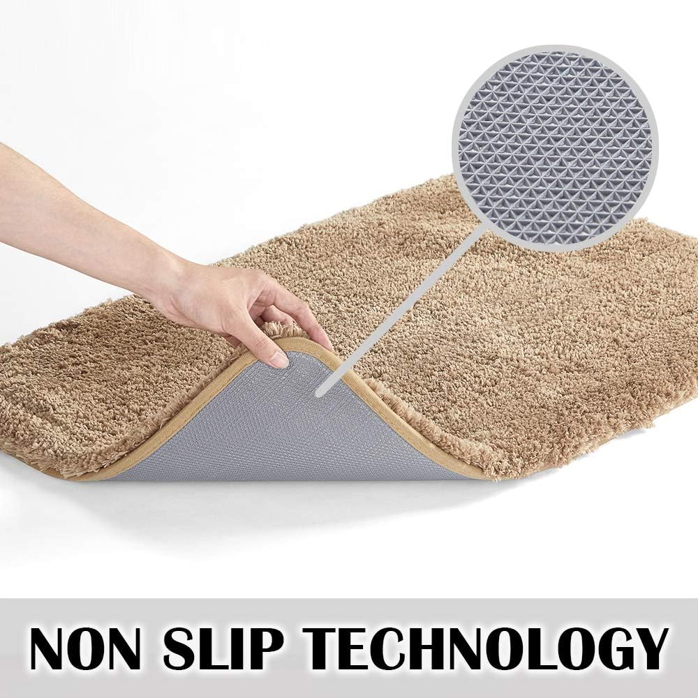 Soft Non-Slip Microfiber Bath Mat Water Absorbent Shaggy Rug for Bathroom - Picture 146 of 296