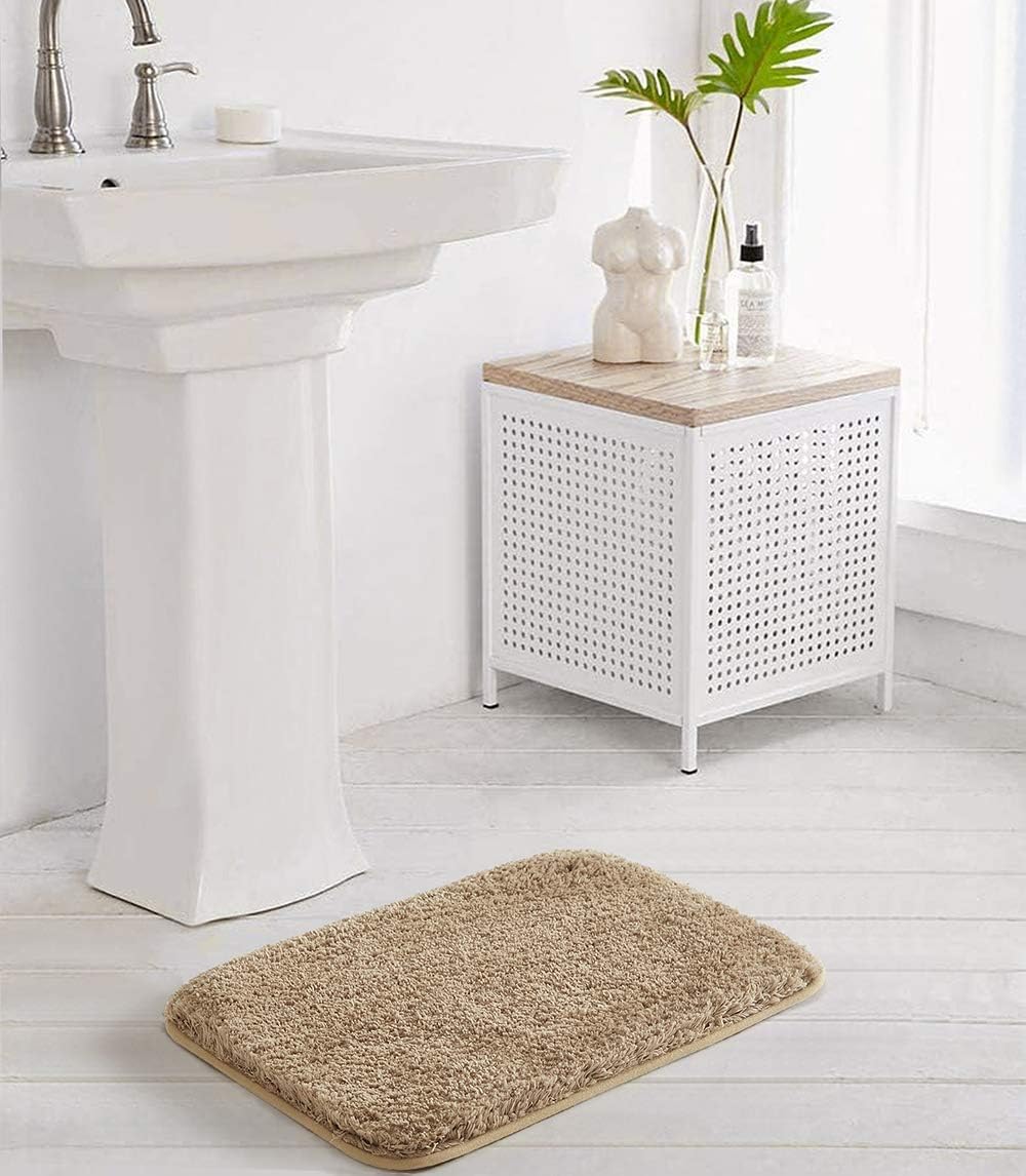 Soft Non-Slip Microfiber Bath Mat Water Absorbent Shaggy Rug for Bathroom - Picture 149 of 296