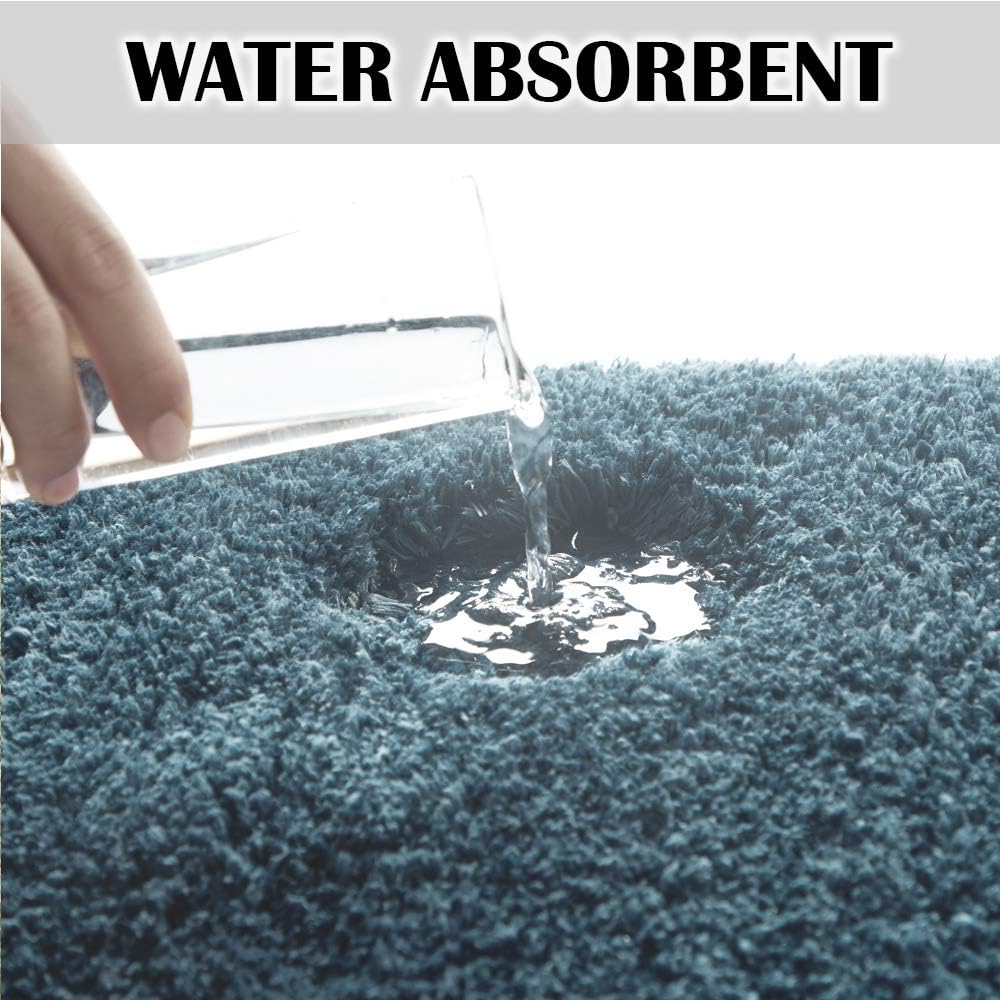 Soft Non-Slip Microfiber Bath Mat Water Absorbent Shaggy Rug for Bathroom - Picture 155 of 296