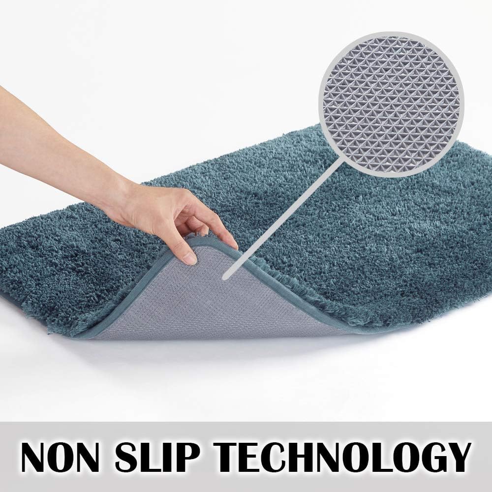 Soft Non-Slip Microfiber Bath Mat Water Absorbent Shaggy Rug for Bathroom - Picture 158 of 296
