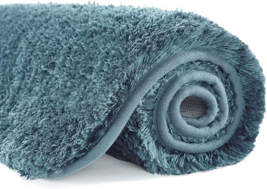 Soft Non-Slip Microfiber Bath Mat Water Absorbent Shaggy Rug for Bathroom - Picture 160 of 296
