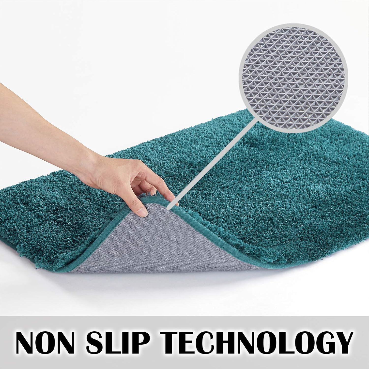 Soft Non-Slip Microfiber Bath Mat Water Absorbent Shaggy Rug for Bathroom - Picture 167 of 296