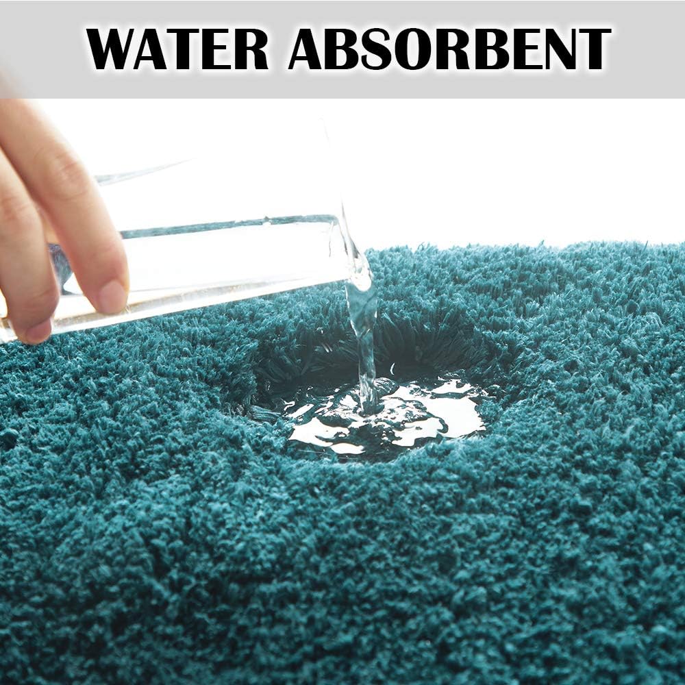 Soft Non-Slip Microfiber Bath Mat Water Absorbent Shaggy Rug for Bathroom - Picture 169 of 296