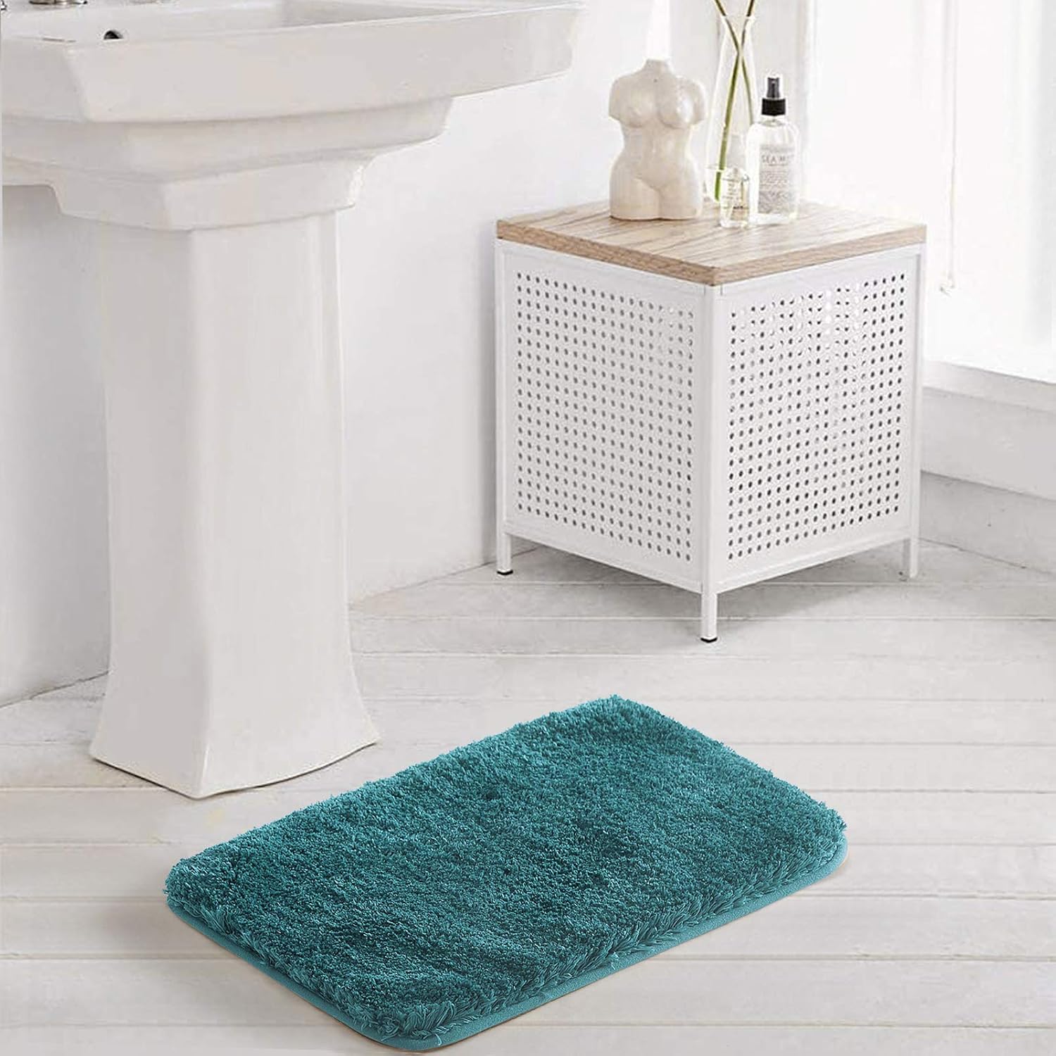 Soft Non-Slip Microfiber Bath Mat Water Absorbent Shaggy Rug for Bathroom - Picture 172 of 296