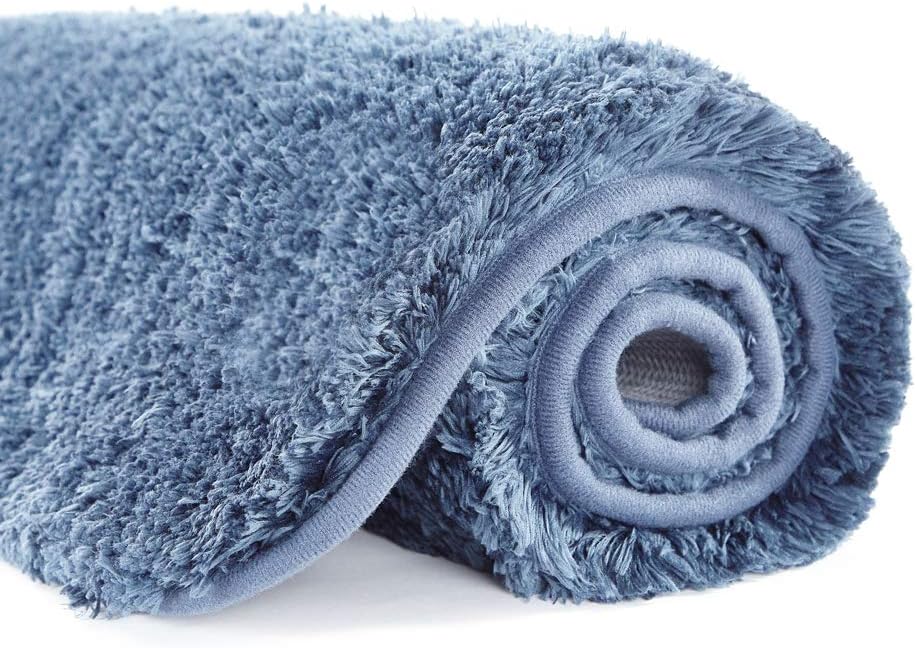 Soft Non-Slip Microfiber Bath Mat Water Absorbent Shaggy Rug for Bathroom - Picture 177 of 296