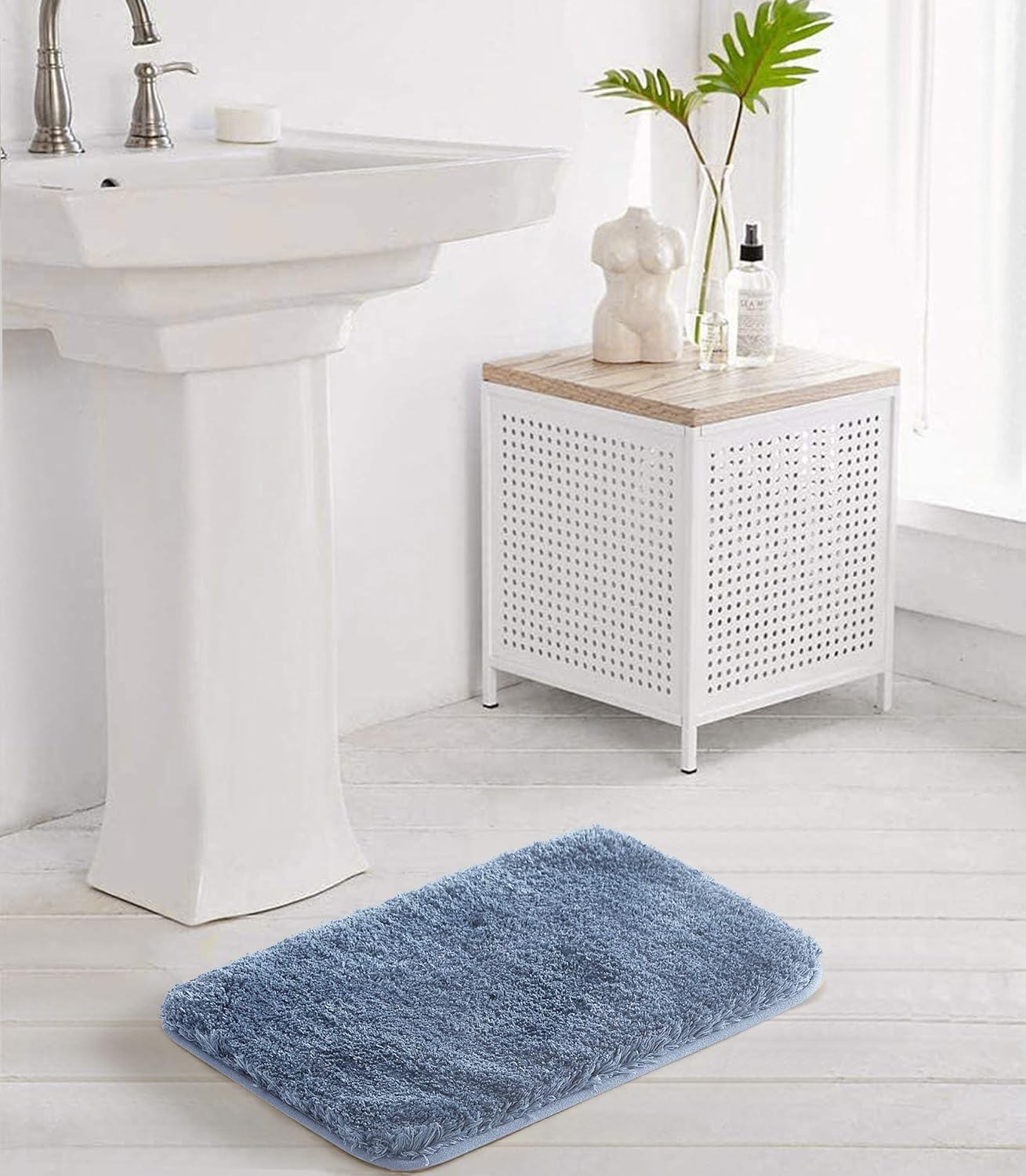 Soft Non-Slip Microfiber Bath Mat Water Absorbent Shaggy Rug for Bathroom - Picture 179 of 296