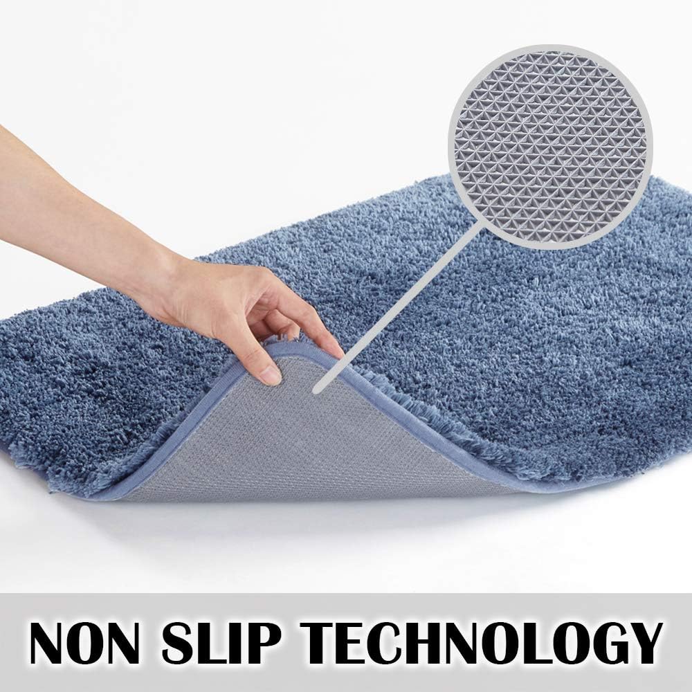 Soft Non-Slip Microfiber Bath Mat Water Absorbent Shaggy Rug for Bathroom - Picture 180 of 296