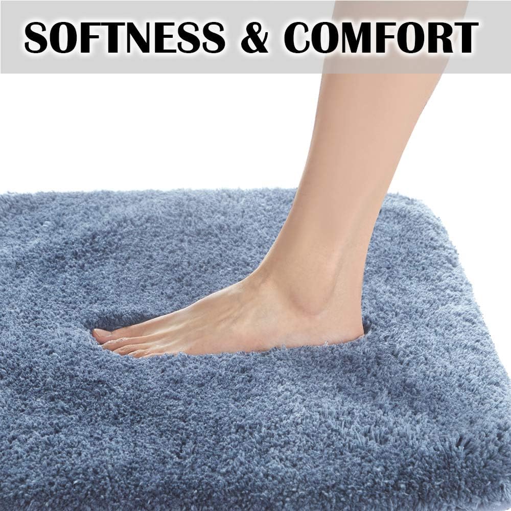 Soft Non-Slip Microfiber Bath Mat Water Absorbent Shaggy Rug for Bathroom - Picture 181 of 296