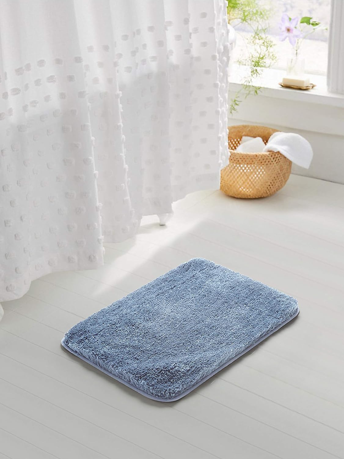 Soft Non-Slip Microfiber Bath Mat Water Absorbent Shaggy Rug for Bathroom - Picture 187 of 296