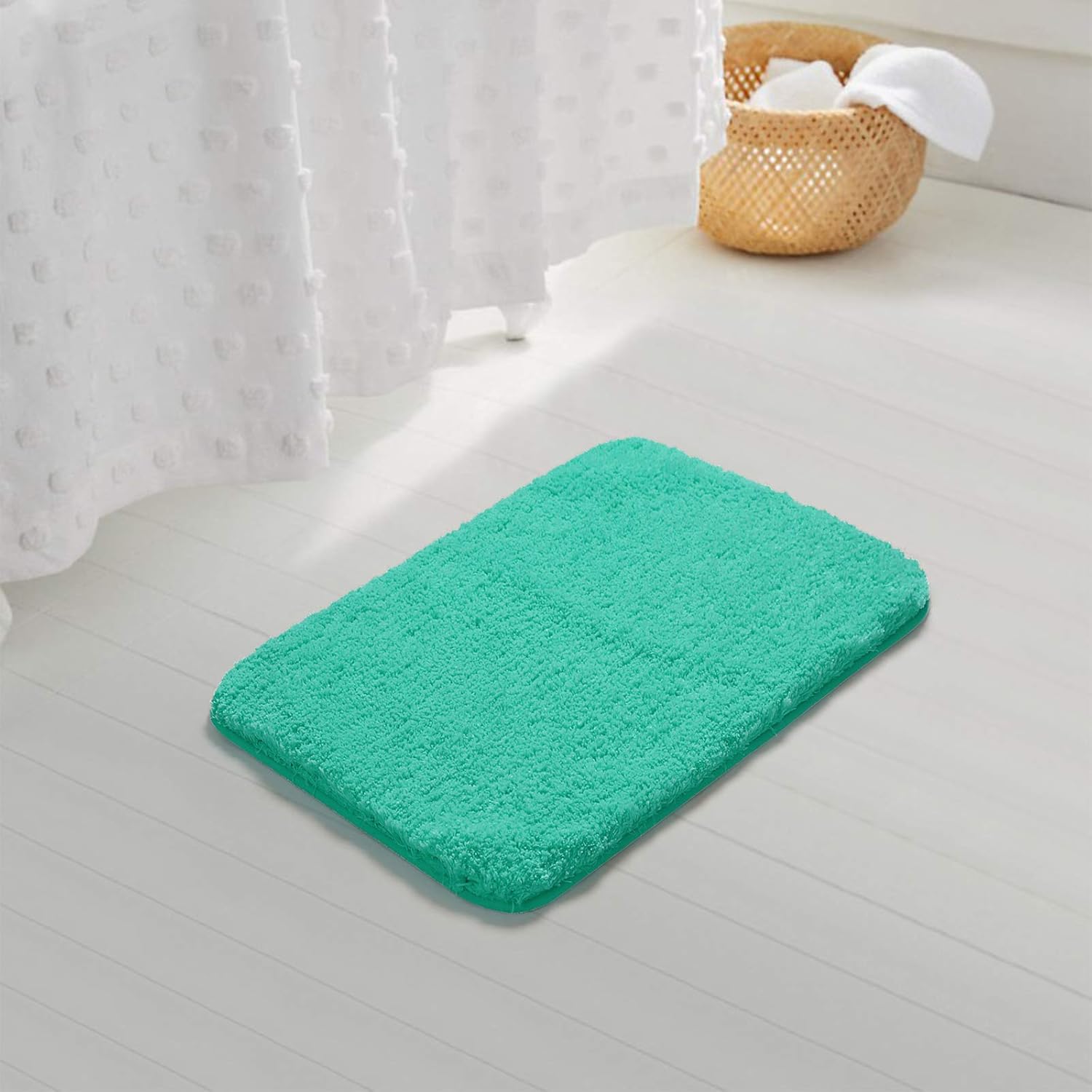 Soft Non-Slip Microfiber Bath Mat Water Absorbent Shaggy Rug for Bathroom - Picture 190 of 296