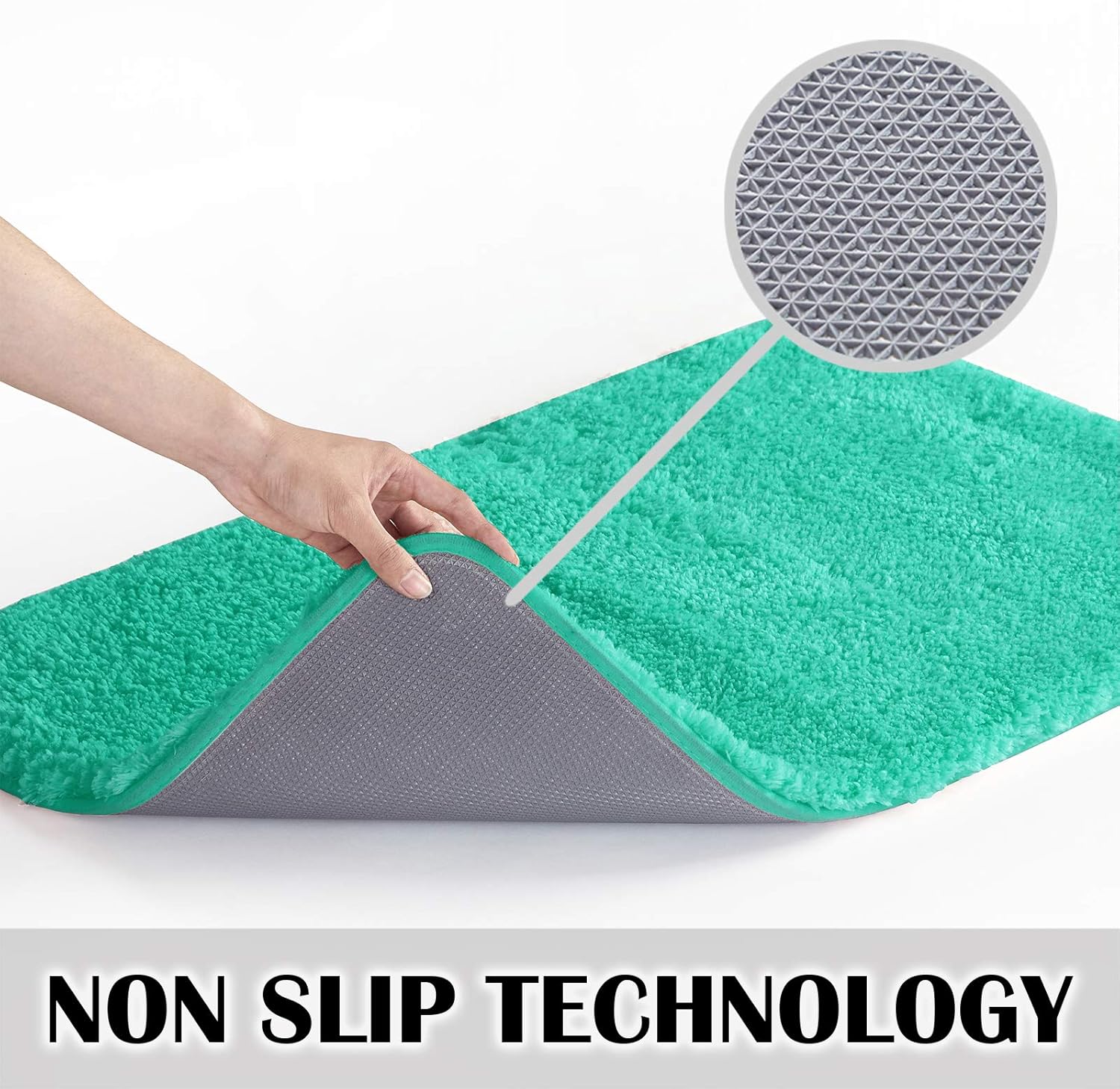 Soft Non-Slip Microfiber Bath Mat Water Absorbent Shaggy Rug for Bathroom - Picture 191 of 296