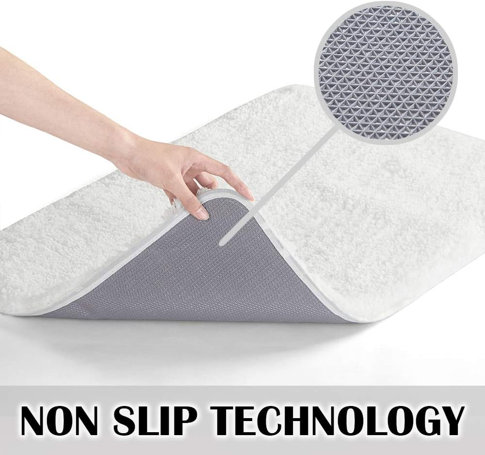 Soft Non-Slip Microfiber Bath Mat Water Absorbent Shaggy Rug for Bathroom - Picture 197 of 296