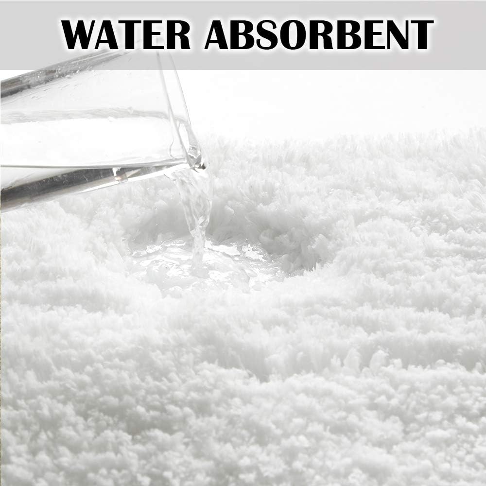 Soft Non-Slip Microfiber Bath Mat Water Absorbent Shaggy Rug for Bathroom - Picture 199 of 296