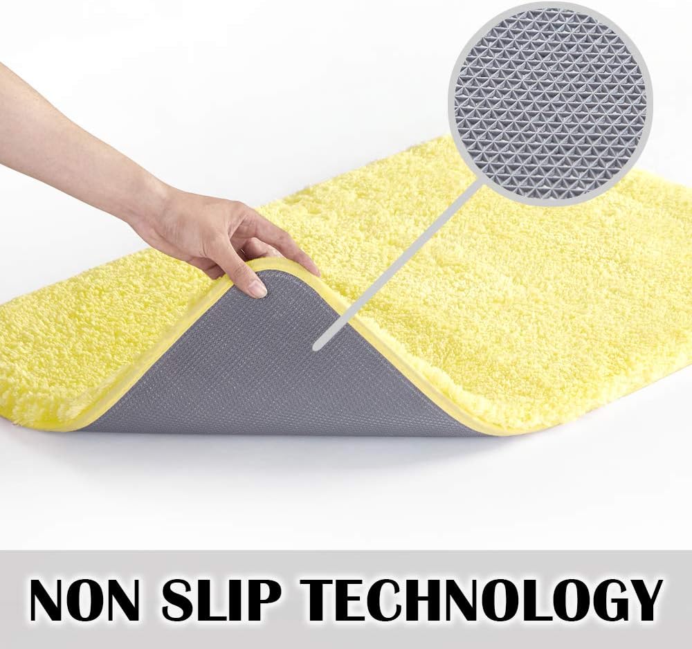 Soft Non-Slip Microfiber Bath Mat Water Absorbent Shaggy Rug for Bathroom - Picture 203 of 296
