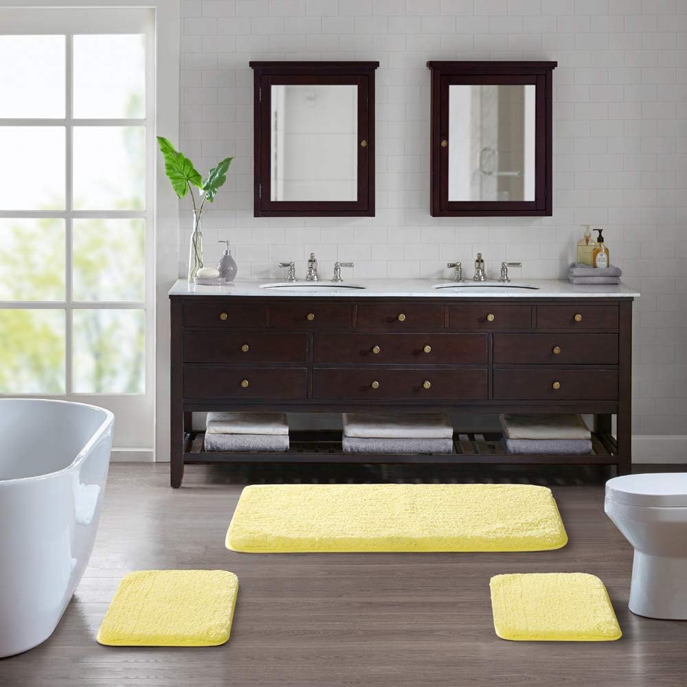 Soft Non-Slip Microfiber Bath Mat Water Absorbent Shaggy Rug for Bathroom - Picture 207 of 296