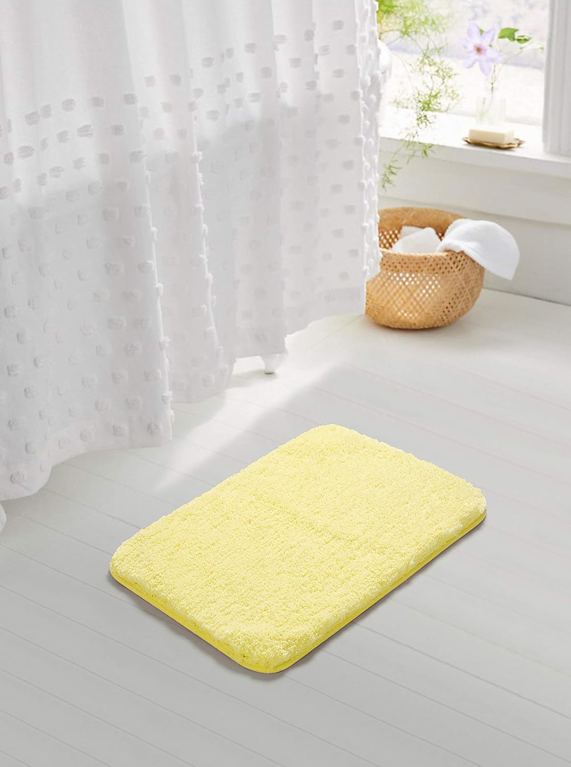 Soft Non-Slip Microfiber Bath Mat Water Absorbent Shaggy Rug for Bathroom - Picture 209 of 296