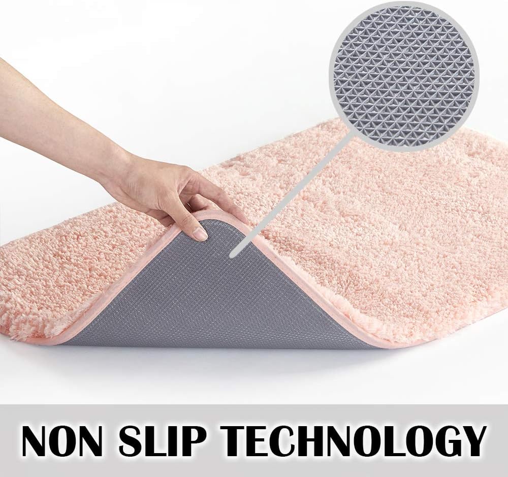 Soft Non-Slip Microfiber Bath Mat Water Absorbent Shaggy Rug for Bathroom - Picture 215 of 296