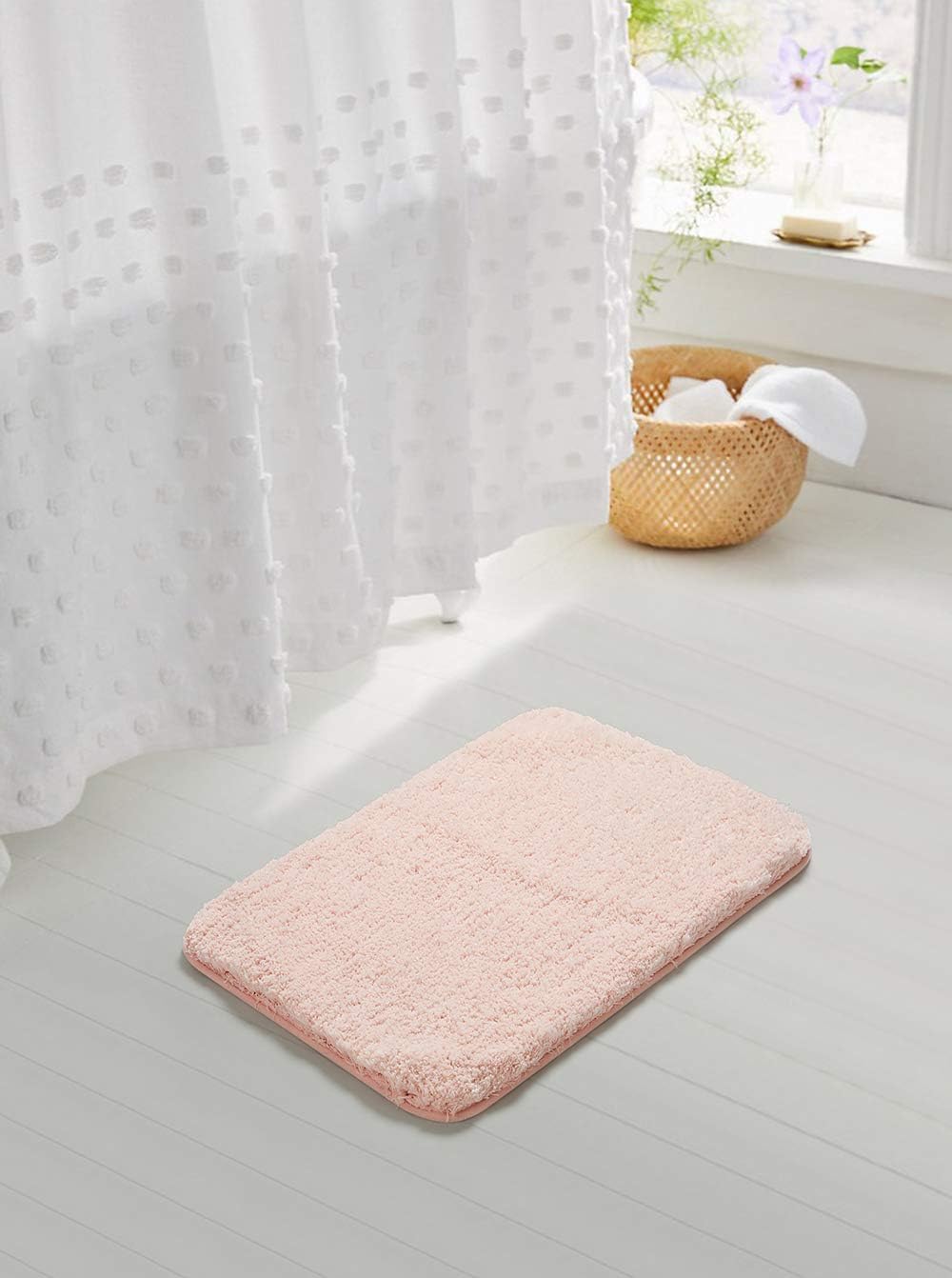 Soft Non-Slip Microfiber Bath Mat Water Absorbent Shaggy Rug for Bathroom - Picture 223 of 296