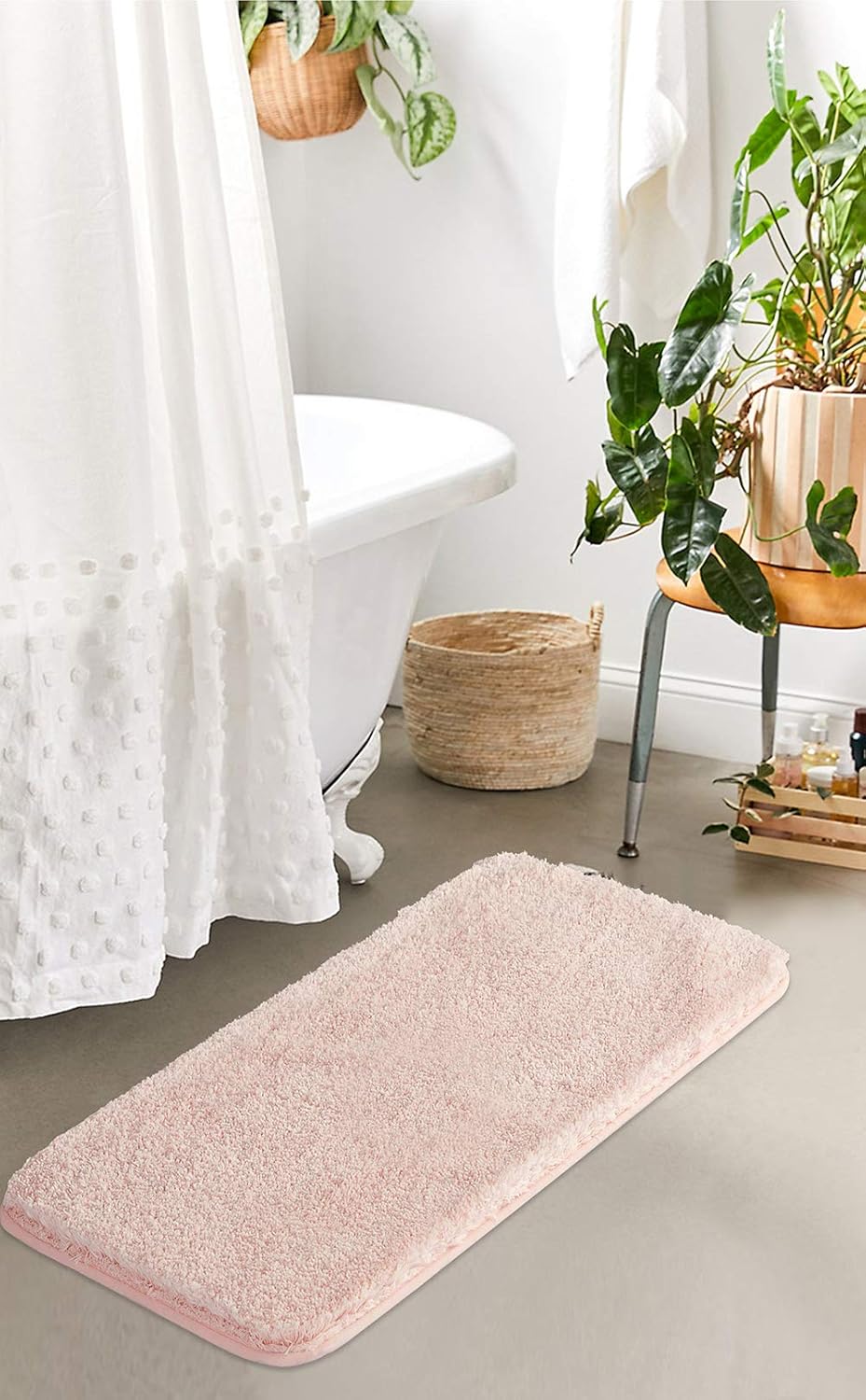 Soft Non-Slip Microfiber Bath Mat Water Absorbent Shaggy Rug for Bathroom - Picture 224 of 296