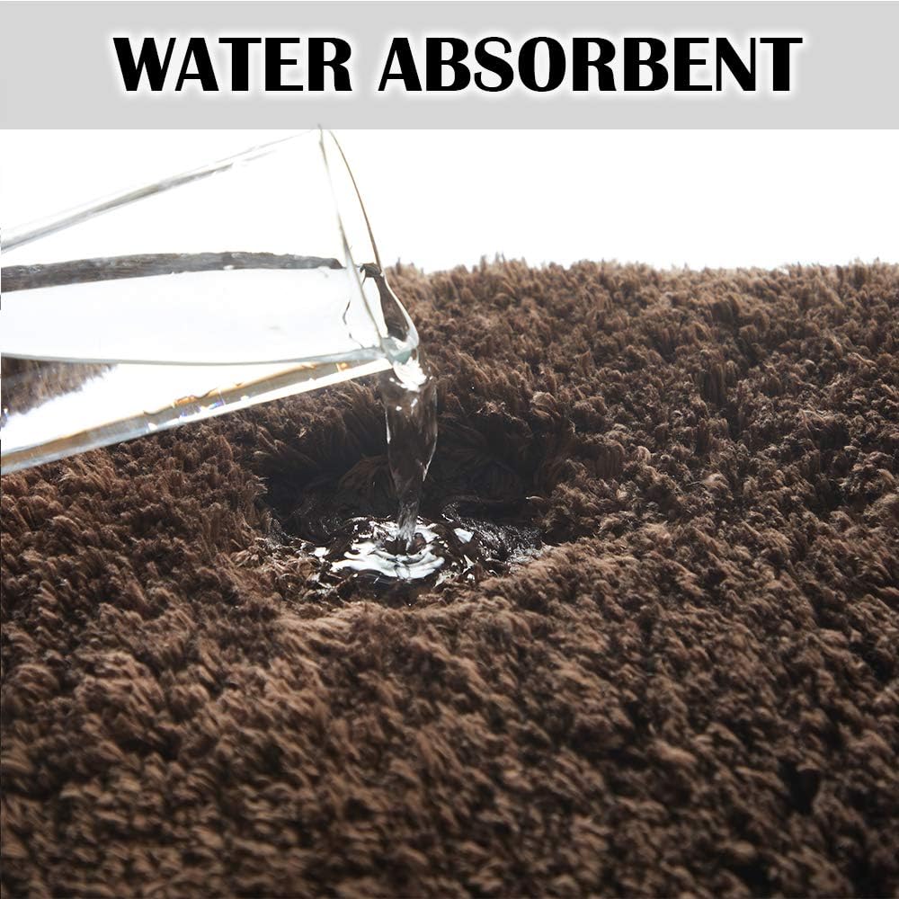 Soft Non-Slip Microfiber Bath Mat Water Absorbent Shaggy Rug for Bathroom - Picture 227 of 296