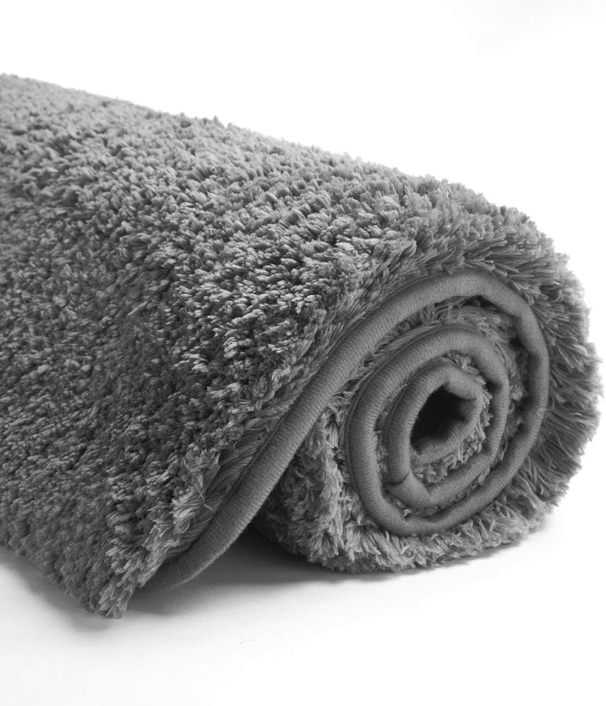 Soft Non-Slip Microfiber Bath Mat Water Absorbent Shaggy Rug for Bathroom - Picture 237 of 296