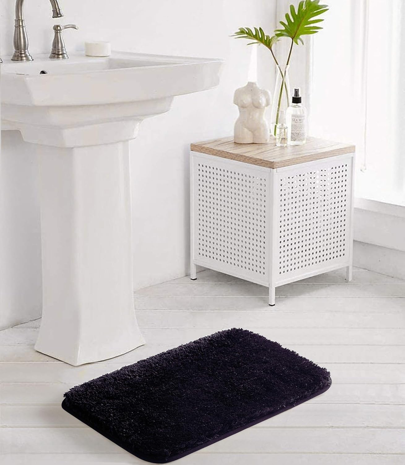 Soft Non-Slip Microfiber Bath Mat Water Absorbent Shaggy Rug for Bathroom - Picture 250 of 296
