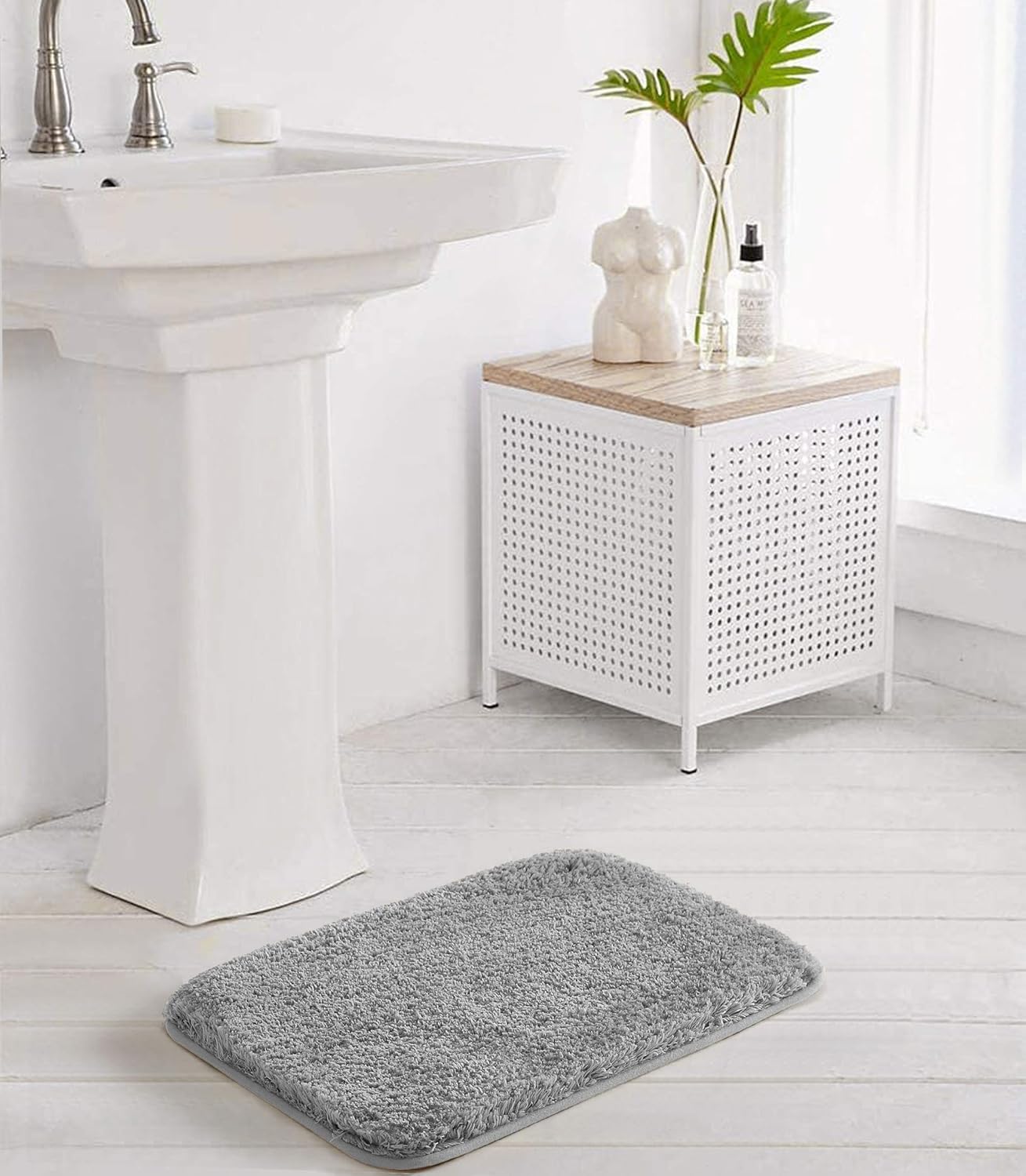 Soft Non-Slip Microfiber Bath Mat Water Absorbent Shaggy Rug for Bathroom - Picture 274 of 296