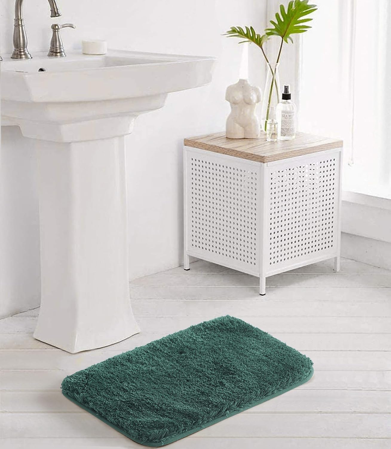 Soft Non-Slip Microfiber Bath Mat Water Absorbent Shaggy Rug for Bathroom - Picture 286 of 296
