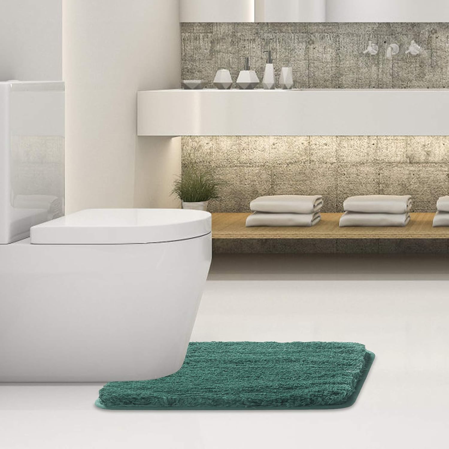 Soft Non-Slip Microfiber Bath Mat Water Absorbent Shaggy Rug for Bathroom - Picture 293 of 296