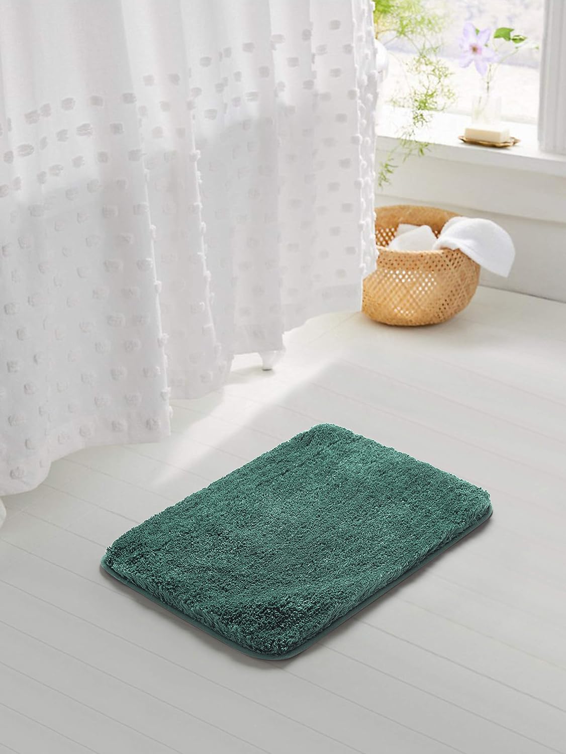 Soft Non-Slip Microfiber Bath Mat Water Absorbent Shaggy Rug for Bathroom - Picture 296 of 296