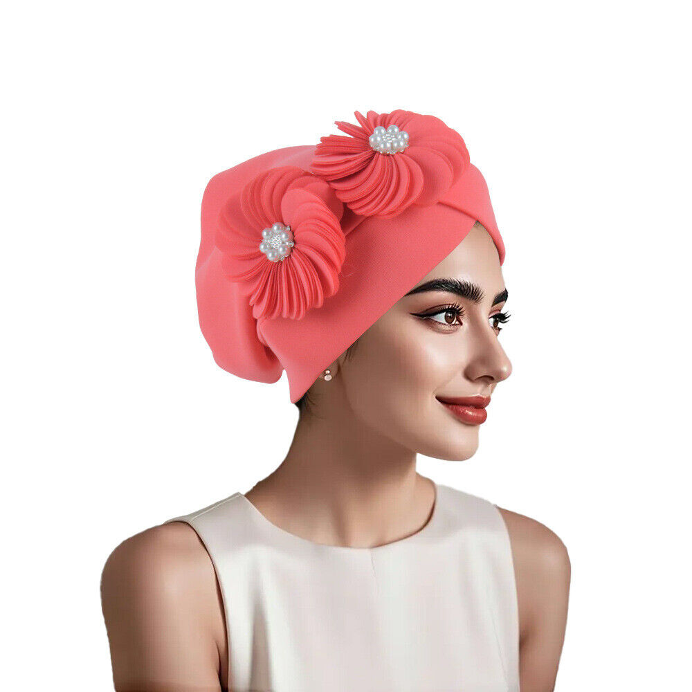 Indien Eid Blume Wickel Hijab Mütze Damen Turban Chemo Kappe arabisch Auto Gele Kopfbinde - Bild 32 von 44