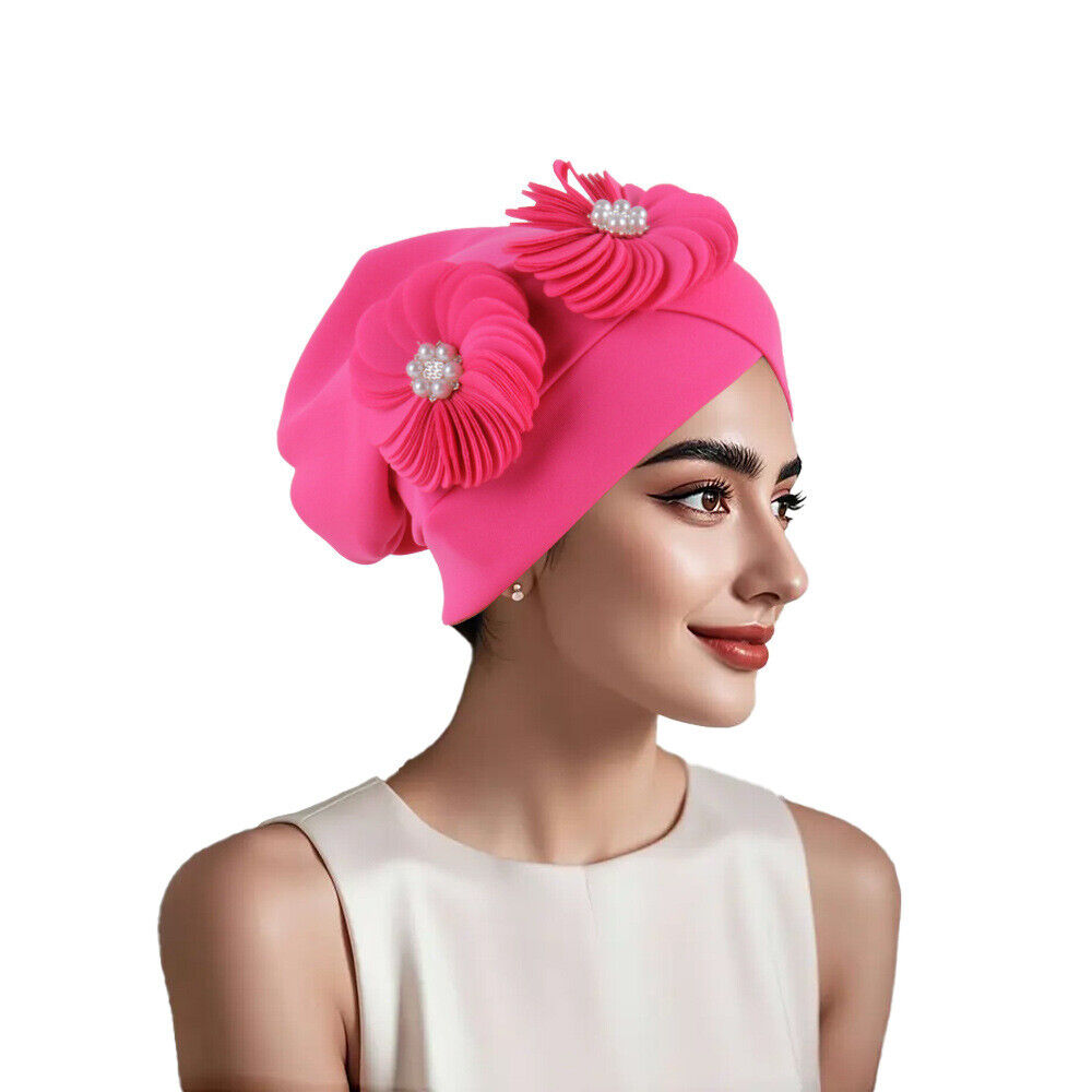 Indien Eid Blume Wickel Hijab Mütze Damen Turban Chemo Kappe arabisch Auto Gele Kopfbinde - Bild 35 von 44