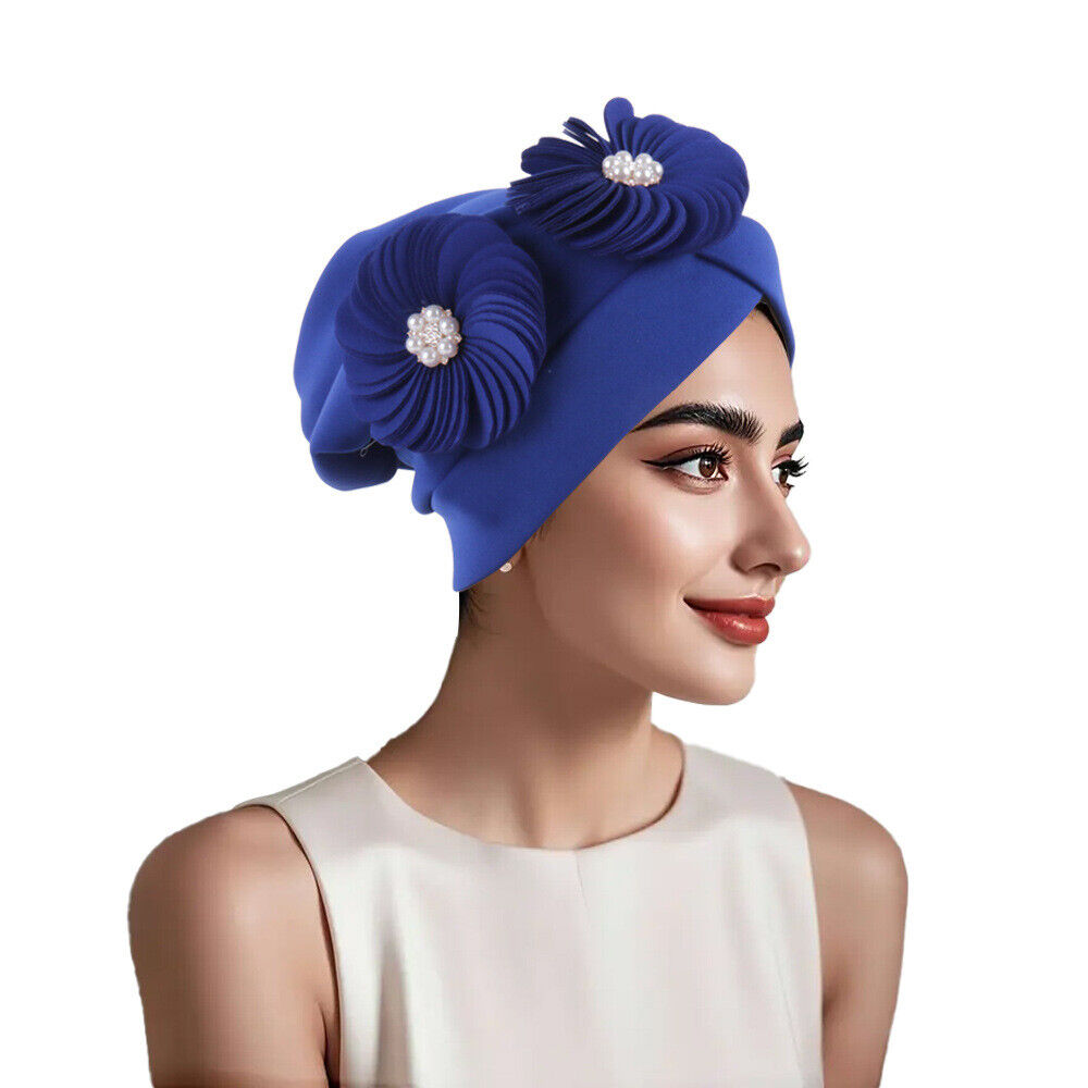 Indien Eid Blume Wickel Hijab Mütze Damen Turban Chemo Kappe arabisch Auto Gele Kopfbinde - Bild 36 von 44