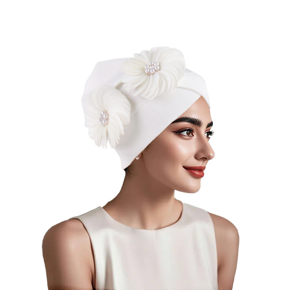 Indien Eid Blume Wickel Hijab Mütze Damen Turban Chemo Kappe arabisch Auto Gele Kopfbinde - Bild 39 von 44